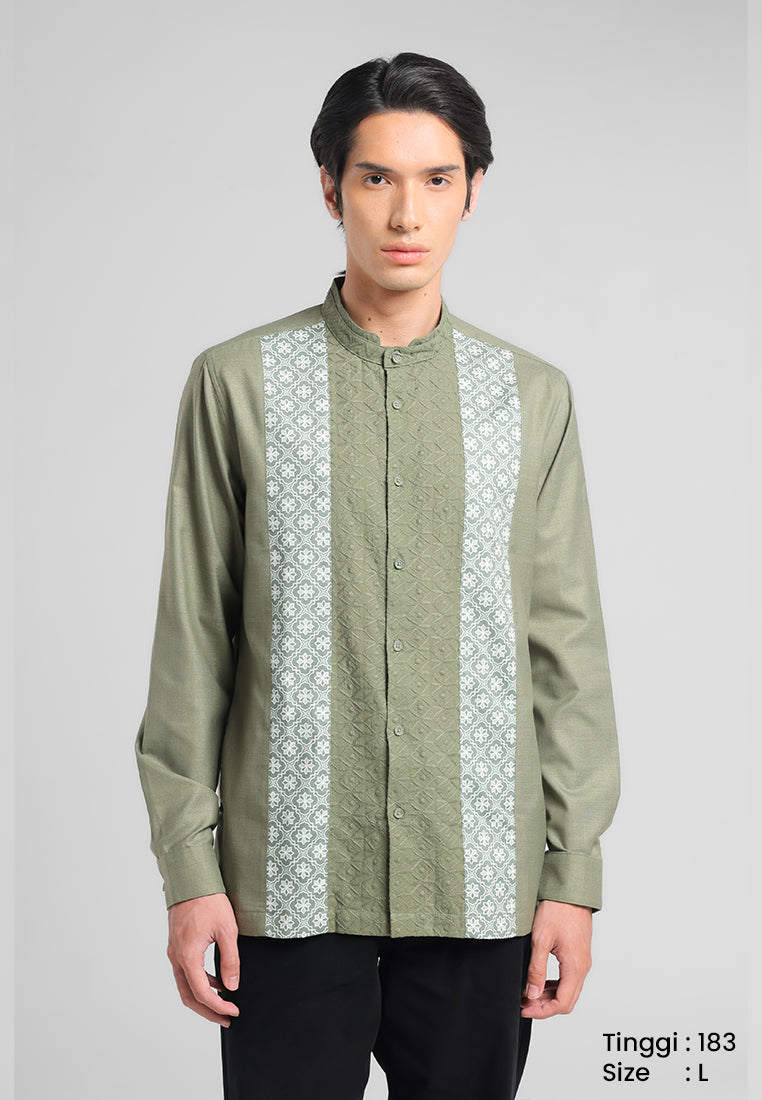 MANZONE X Adipati Dolken - Kemeja Koko Lengan Panjang Pria Haddad Mode ...
