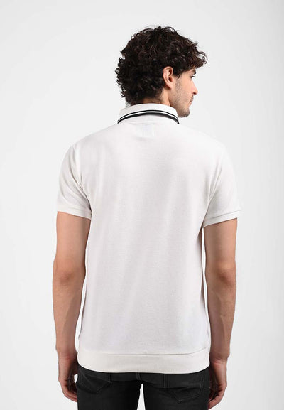 Manzone Polo shirt Lengan Pendek Pria CALEB - WHITE