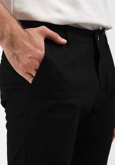 Manzone Celana Panjang Pria Chinos DALABEL -  BLACK