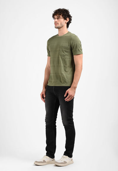 Manzone Kaos Lengan Pendek Pria CALVO - OLIVE