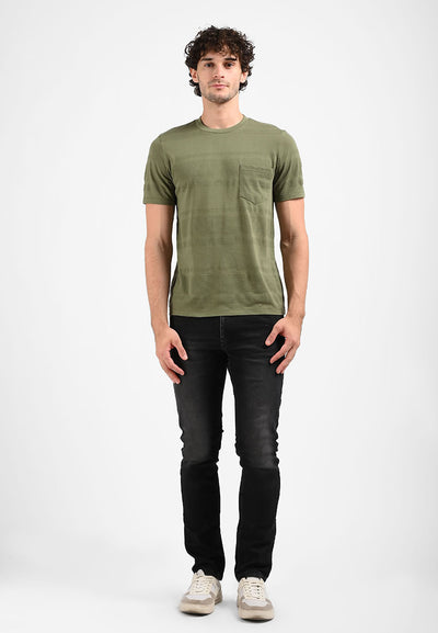 Manzone Kaos Lengan Pendek Pria CALVO - OLIVE