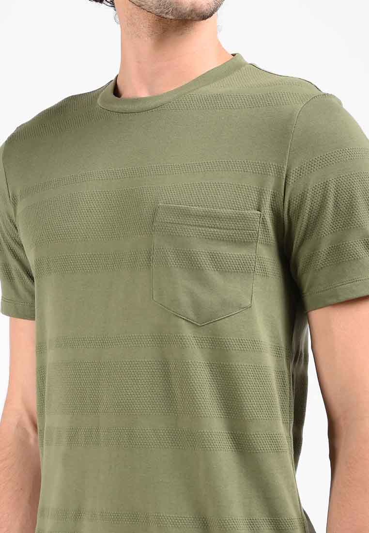 Manzone Kaos Lengan Pendek Pria CALVO - OLIVE