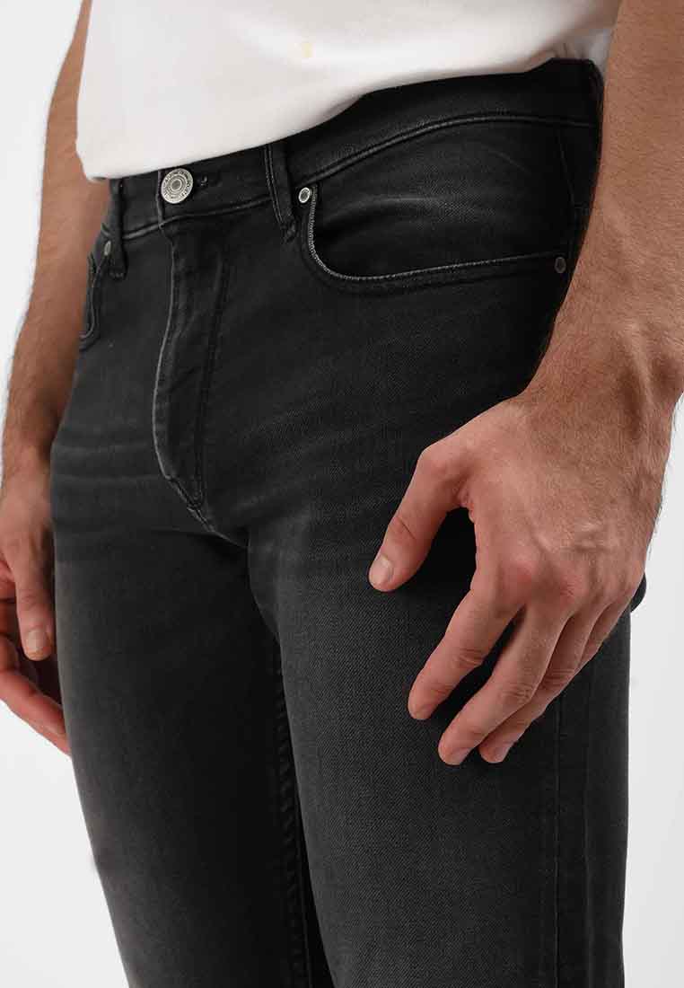 Manzone Celana Panjang Pria Denim TORSO 01  - BLACK