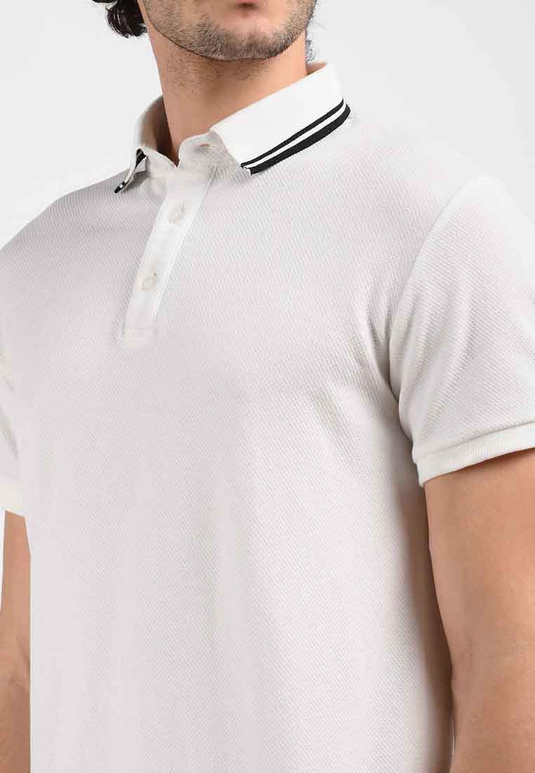 Manzone Polo shirt Lengan Pendek Pria CALEB - WHITE