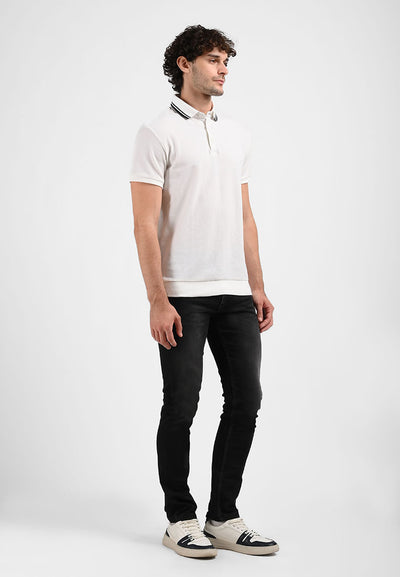 Manzone Polo shirt Lengan Pendek Pria CALEB - WHITE