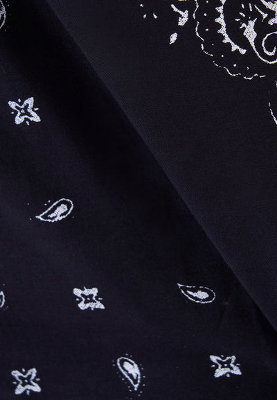 MANZONE - Kemeja Lengan Pendek Pria Chrome Modern Fit - Black