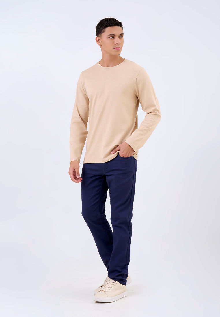 MANZONE - Kaos Lengan Panjang Pria Baltoy Slim Fit - Khaki