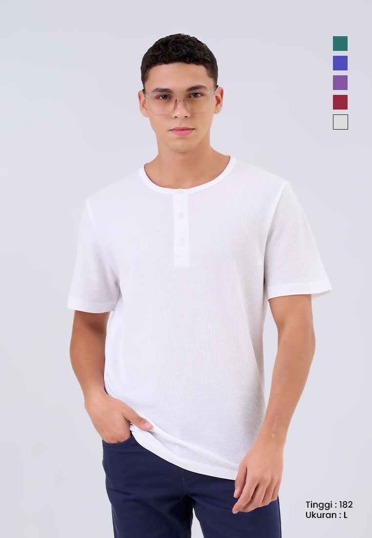 MANZONE - Kaos Lengan Pendek Pria Valero Slim Fit - White