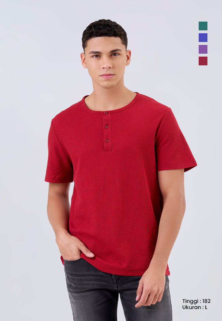 MANZONE - Kaos Lengan Pendek Pria Valero Slim Fit - Red