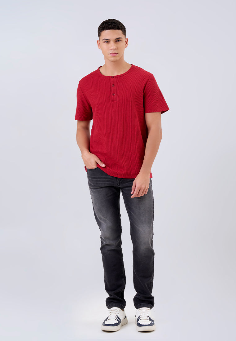 MANZONE - Kaos Lengan Pendek Pria Valero Slim Fit - Red