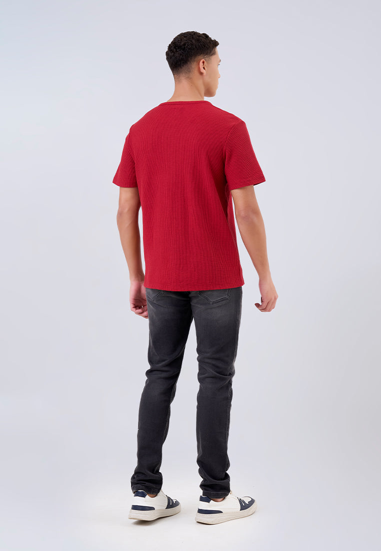 MANZONE - Kaos Lengan Pendek Pria Valero Slim Fit - Red