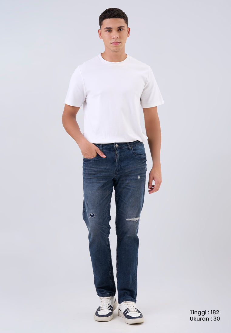 MANZONE Celana Panjang Pria Denim THRON-NAVY