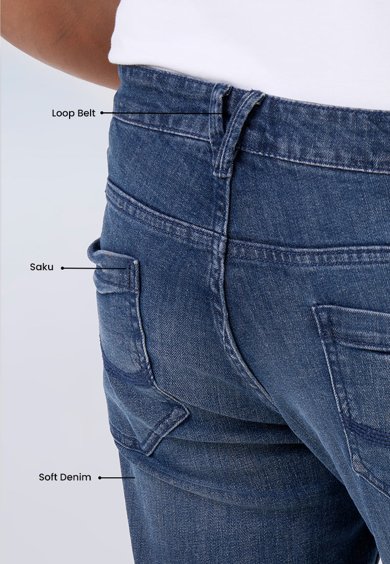 MANZONE Celana Panjang Pria Denim THRON-NAVY