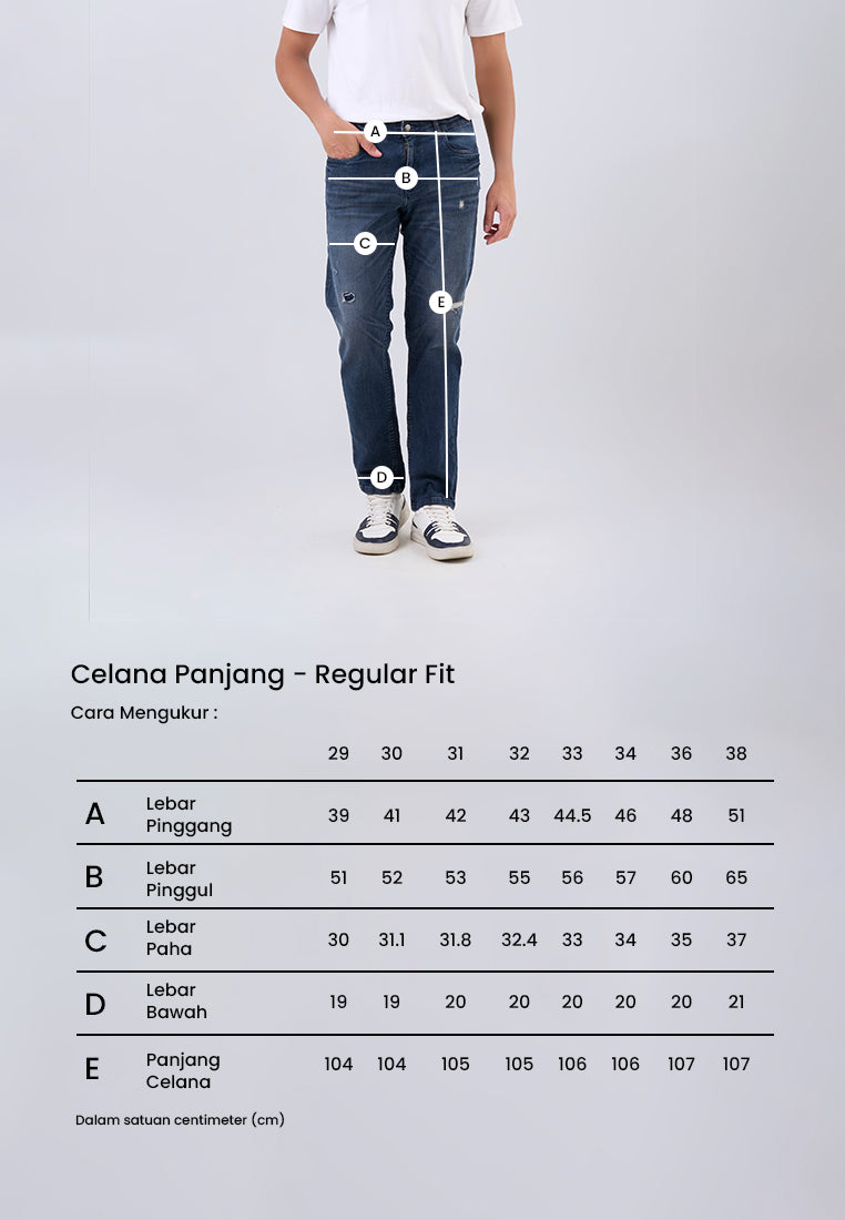 MANZONE Celana Panjang Pria Denim THRON-NAVY