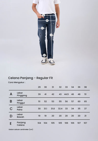 MANZONE Celana Panjang Pria Denim THRON-NAVY