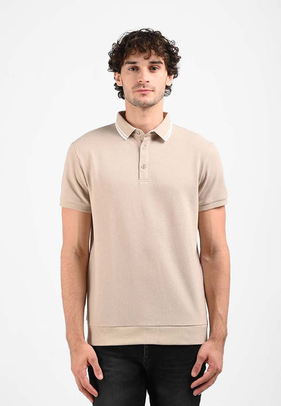 Manzone Polo Shirt Lengan Pendek Pria CALEB - KHAKI