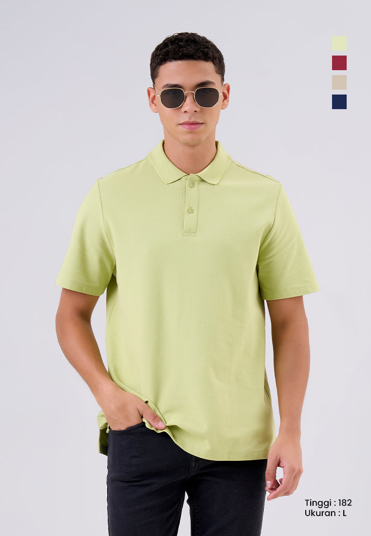 MANZONE - Polo Shirt Lengan Pendek Pria Dondam Slim Fit - Green