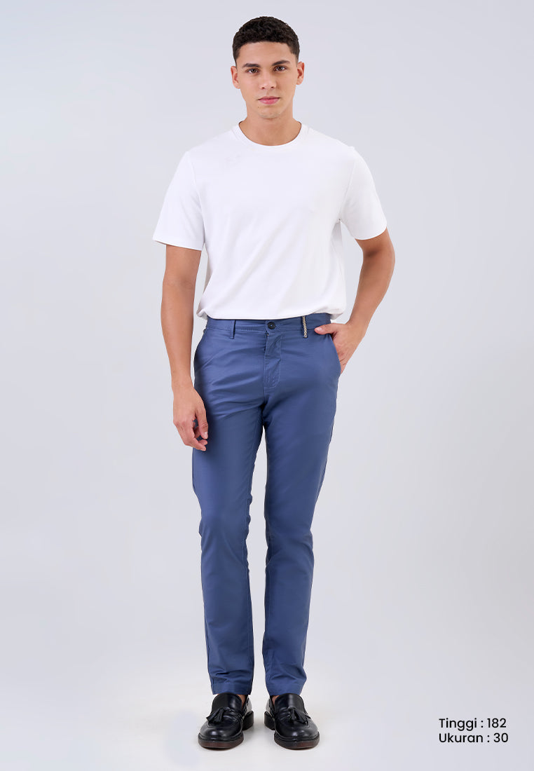 MANZONE - Celana Panjang Pria Chinos Linggard Slim Fit - Blue