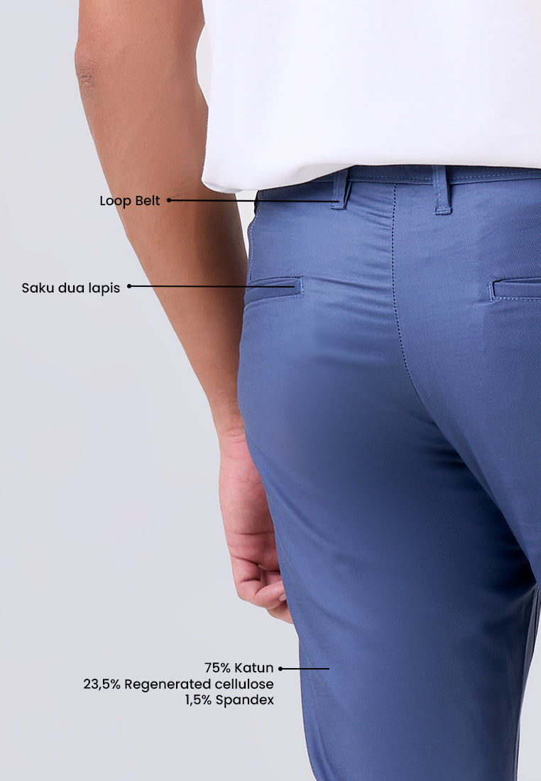 MANZONE - Celana Panjang Pria Chinos Linggard Slim Fit - Blue