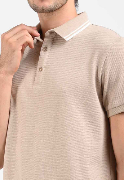 Manzone Polo Shirt Lengan Pendek Pria CALEB - KHAKI