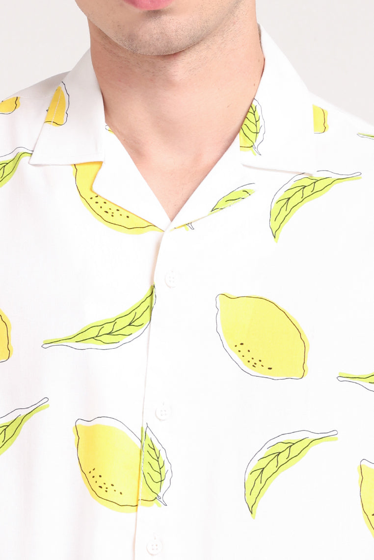 MANZONE - Kemeja Lengan Pendek Pria Lilo 4 Comfort Fit - White