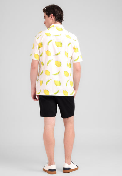 MANZONE - Kemeja Lengan Pendek Pria Lilo 4 Comfort Fit - White