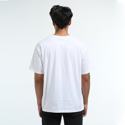 MANZONE Kaos Pria Lengan Pendek Flareon - White