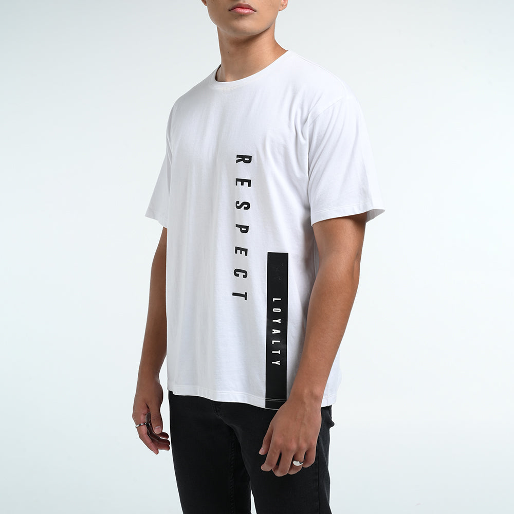 MANZONE Kaos Pria Lengan Pendek Flareon - White