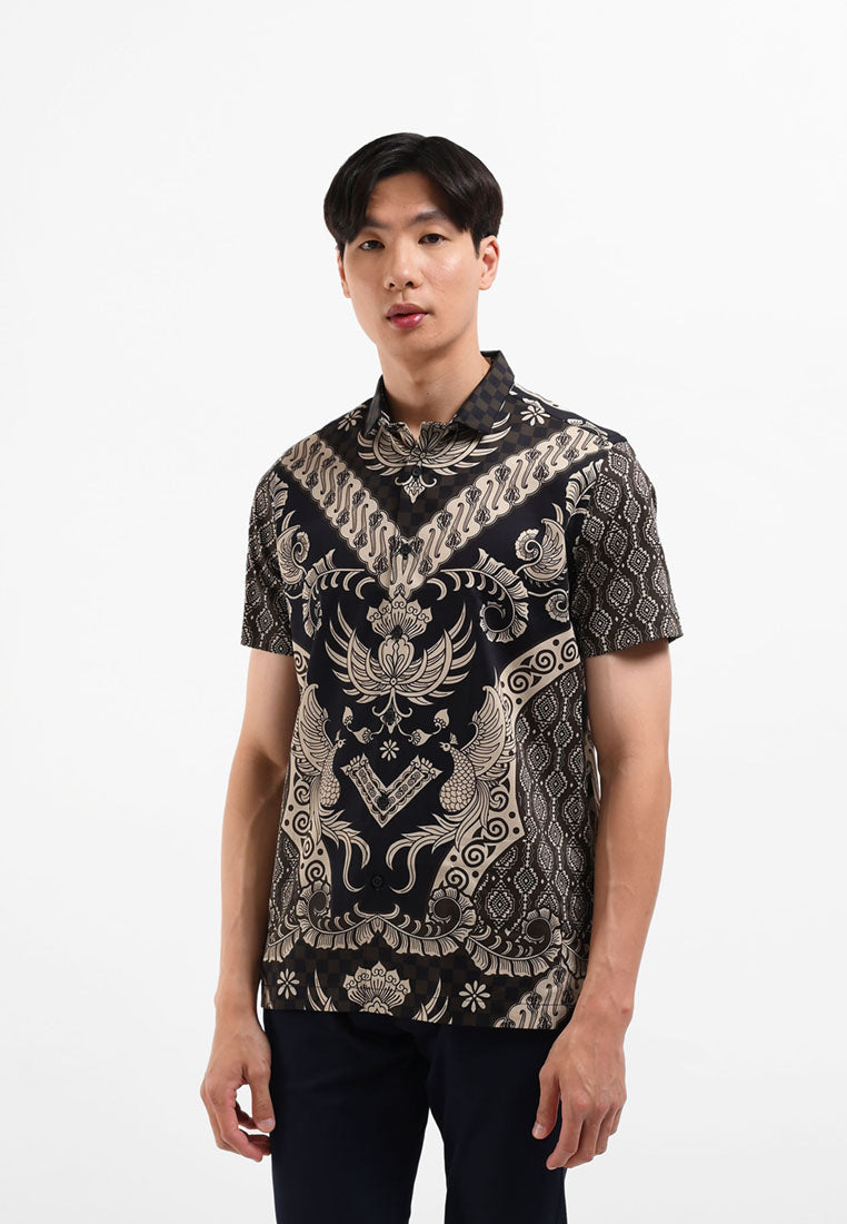 MANZONE Kemeja Batik Lengan Pendek BIRENDRA