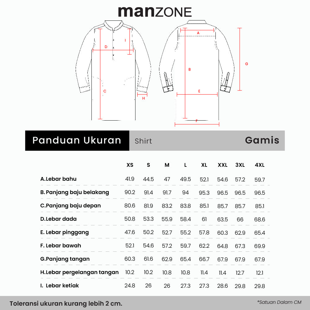 MANZONE Gamis Pria Lengan Panjang  GHIBRAN - WHITE