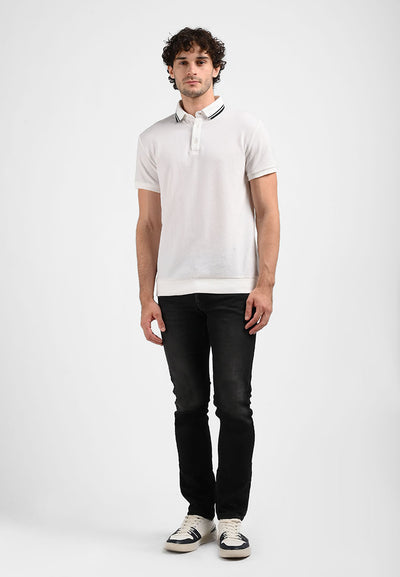 Manzone Polo shirt Lengan Pendek Pria CALEB - WHITE