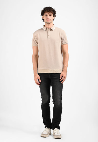 Manzone Polo Shirt Lengan Pendek Pria CALEB - KHAKI