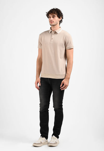 Manzone Polo Shirt Lengan Pendek Pria CALEB - KHAKI