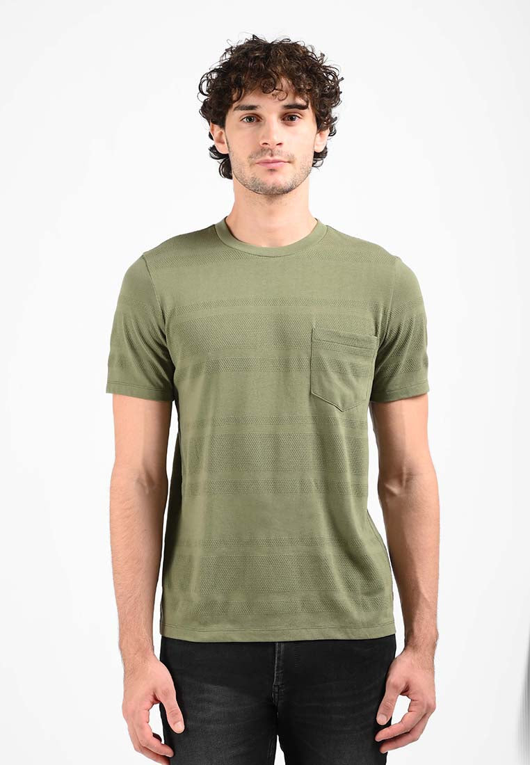 Manzone Kaos Lengan Pendek Pria CALVO - OLIVE