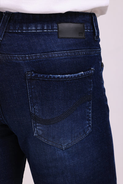 MANZONE - Celana Panjang Denim Pria Neptune Slim Fit - Blue