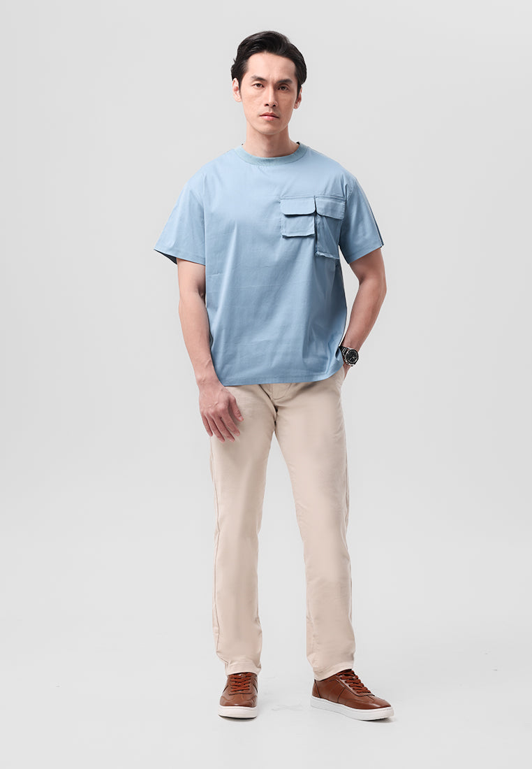 MANZONE - Kaos Lengan Pendek Pria Gael Relaxed Fit - Blue