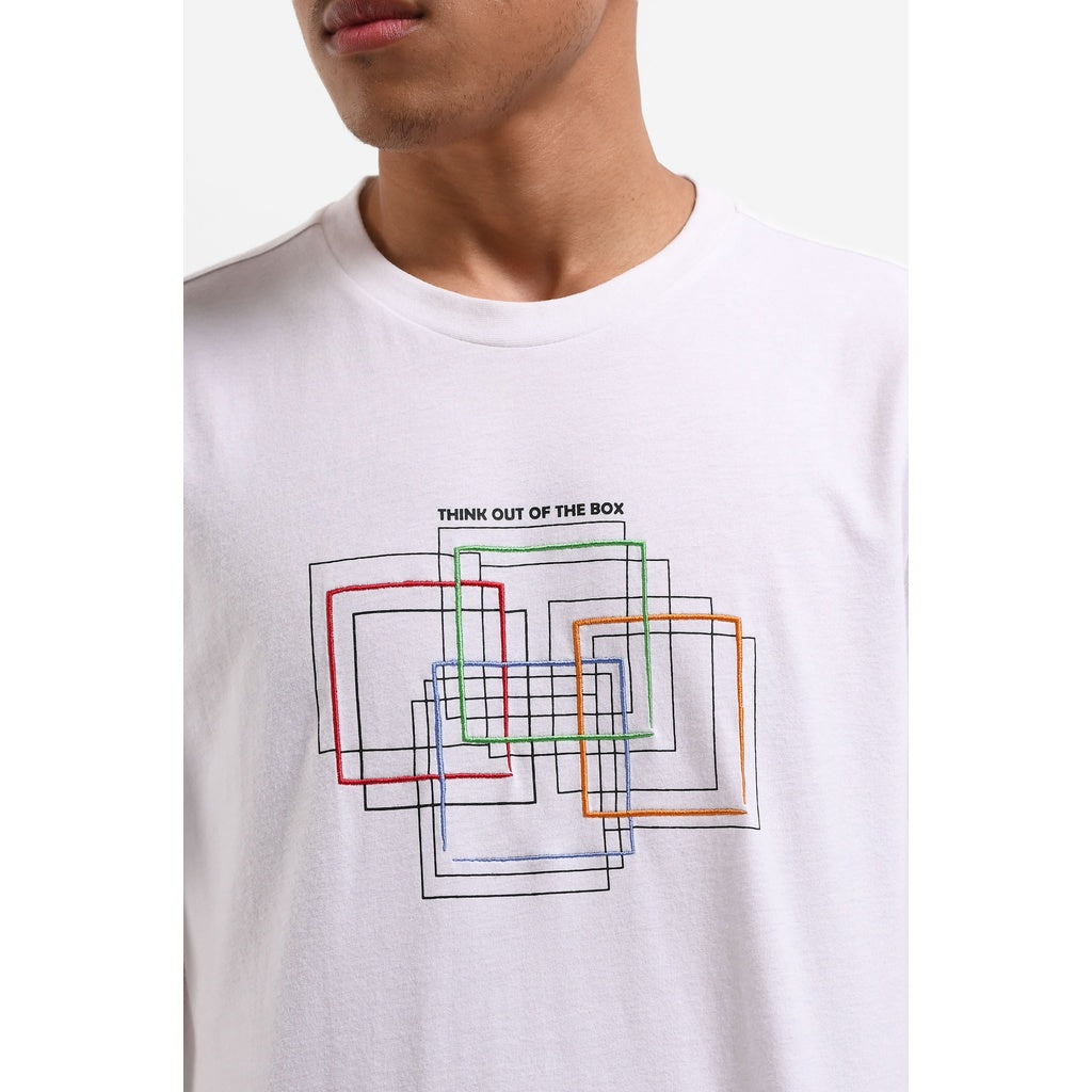 Manzone Kaos Lengan Pendek Pria Box - White