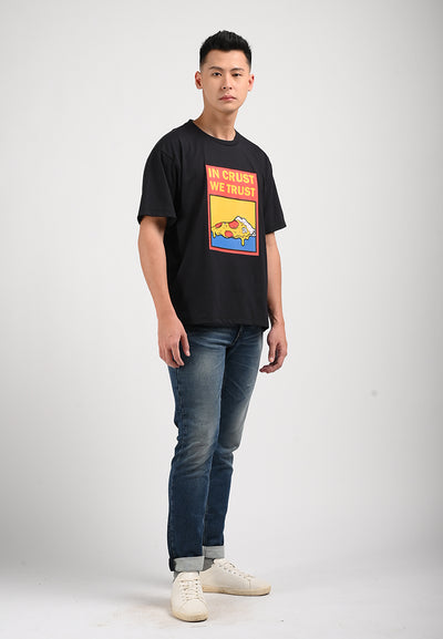 MANZONE Kaos Lengan Pendek Relaxed Fit Fellas - Black