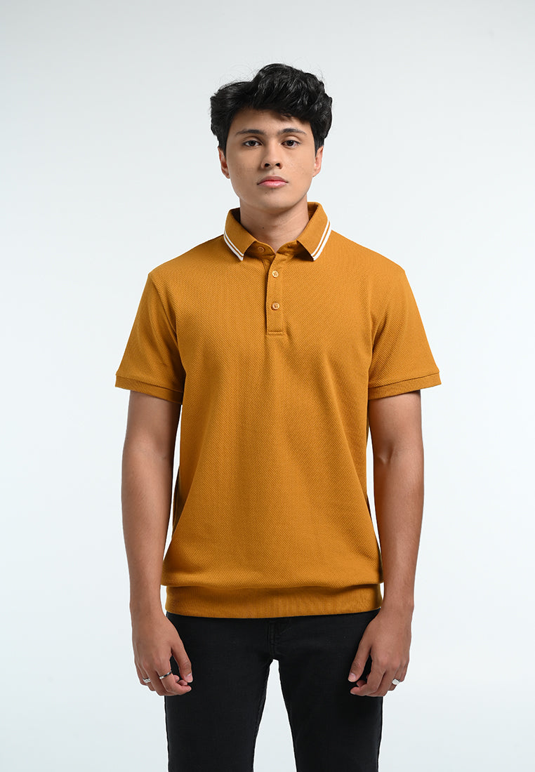 Manzone Polo Shirt Lengan Pendek Pria Caleb - Mustard