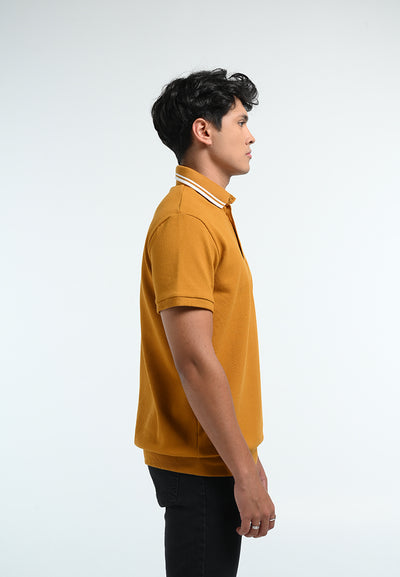 Manzone Polo Shirt Lengan Pendek Pria Caleb - Mustard