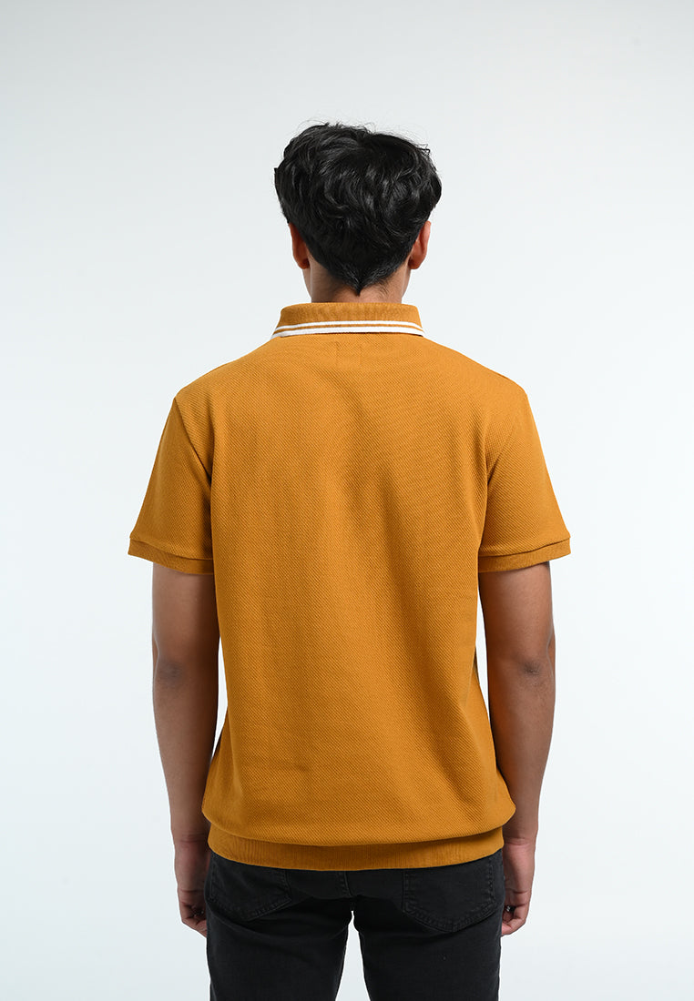 Manzone Polo Shirt Lengan Pendek Pria Caleb - Mustard