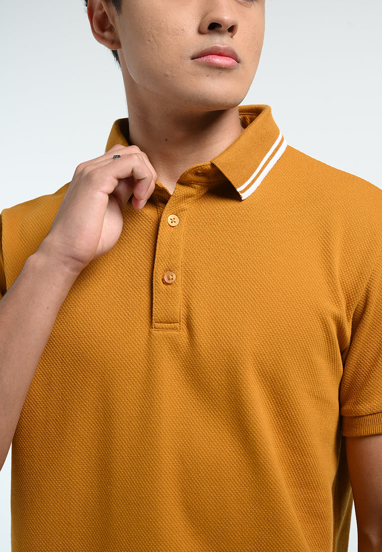 Manzone Polo Shirt Lengan Pendek Pria Caleb - Mustard