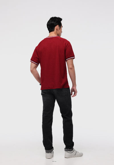 MANZONE - Kaos Lengan Pendek Pria Id Dimas Relaxed Fit - Red