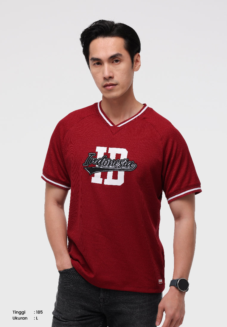 MANZONE - Kaos Lengan Pendek Pria Id Dimas Relaxed Fit - Red