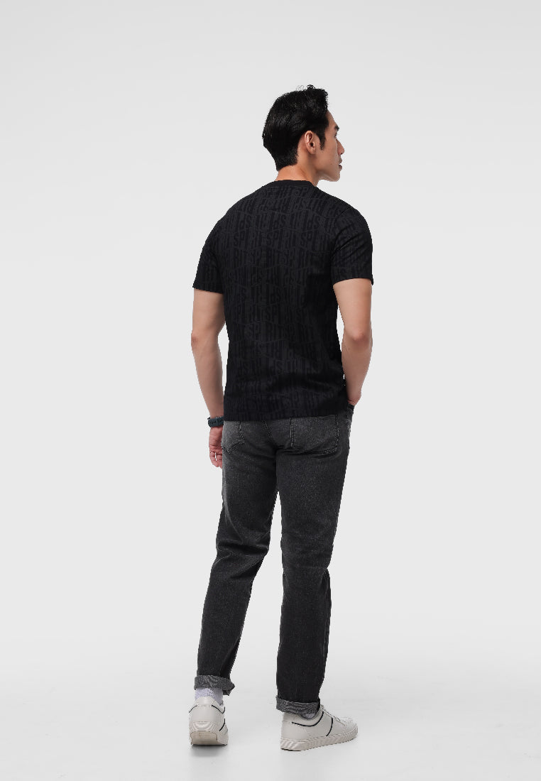 MANZONE - Kaos Lengan Pendek Pria Id Spirit Slim Fit - Black