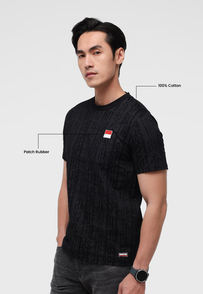 MANZONE - Kaos Lengan Pendek Pria Id Spirit Slim Fit - Black