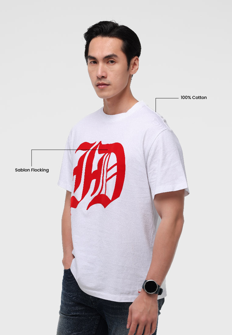 MANZONE - Kaos Lengan Pendek Pria Id Wira Relaxed Fit - White