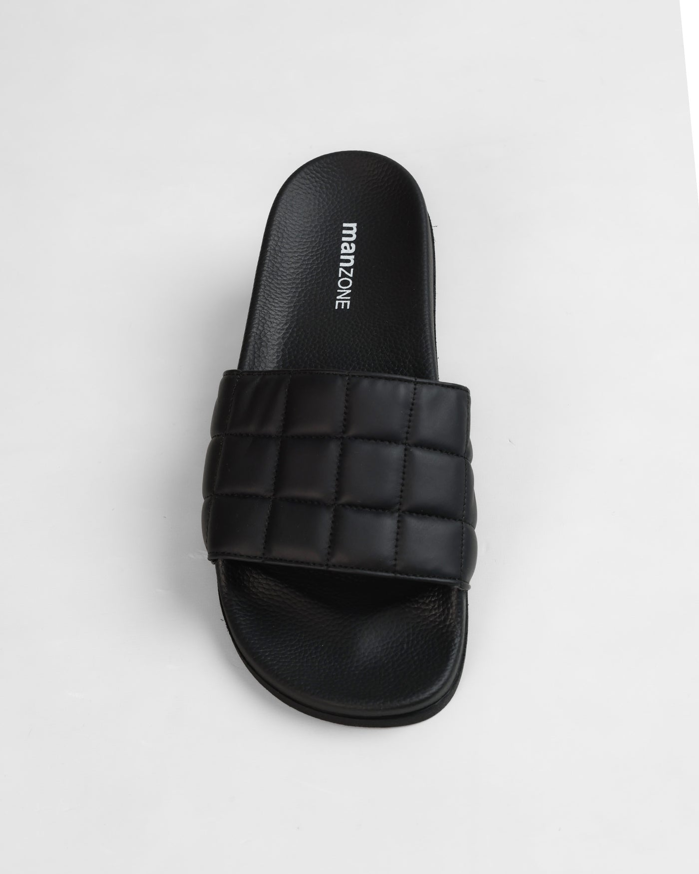 MANZONE - Sandal Pria Slip On Madre - Black