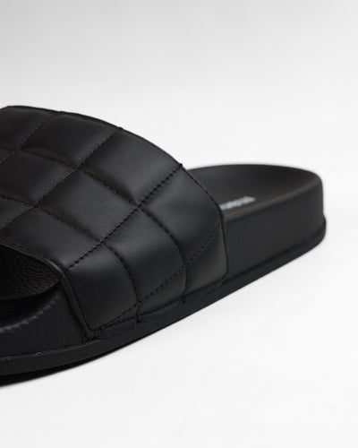 MANZONE - Sandal Pria Slip On Madre - Black