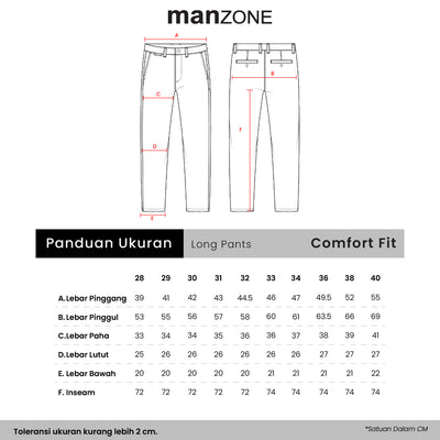 MANZONE Celana Panjang Pria Chinos BARVOL 09-DARK BROWN